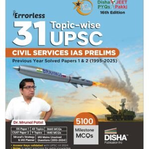 Disha 31 Topic-wise UPSC Civil Services IAS Prelims Previous Year Solved Papers 1 & 2 (1995 - 2025) by Mrunal Patel 16th Edition